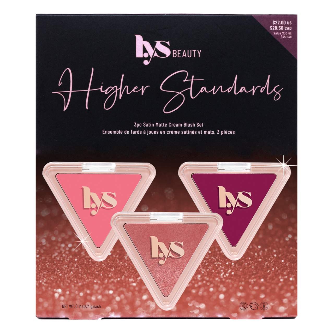 LYS Beauty Mini Higher Standard Deluxe Cream Blush Trio