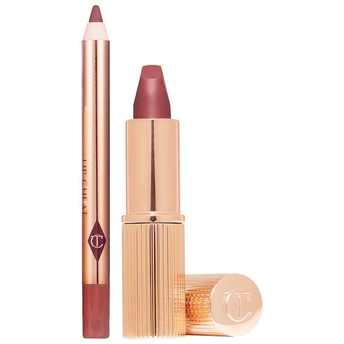 CT Mini Pillow Talk Lipstick & Liner Set- Medium shade